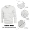 imageCOOFANDY Mens V Neck Dress Sweater Knit Long Sleeve Slim Fit Sweaters Fashion Pullover SweaterWhite