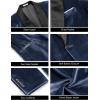 imageCOOFANDY Mens Velvet Tuxedo One Button Jacket Dinner Prom Wedding Blazer JacketNavy Blue