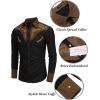 imageCOOFANDY Mens Western Cowboy Shirt Embroidered Button Down Long Sleeve ShirtsCotton  Black  Brown