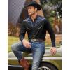 imageCOOFANDY Mens Western Cowboy Shirt Embroidered Button Down Long Sleeve ShirtsCotton  Black