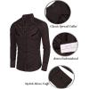 imageCOOFANDY Mens Western Cowboy Shirt Embroidered Button Down Long Sleeve ShirtsCotton  Dark Brown