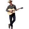 imageCOOFANDY Mens Western Cowboy Shirt Long Sleeve Cotton Button Down Work Shirts with PocketsDark Grey