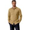 imageCOOFANDY Mens Western Cowboy Shirt Long Sleeve Cotton Button Down Work Shirts with PocketsKhaki