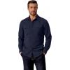 imageCOOFANDY Mens Western Cowboy Shirt Long Sleeve Cotton Button Down Work Shirts with PocketsNavy Blue