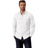 imageCOOFANDY Mens Western Cowboy Shirt Long Sleeve Cotton Button Down Work Shirts with PocketsWhite