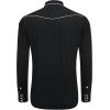 imageCOOFANDY Mens Western Cowboy Shirt Long Sleeve Embroidered Shirt Slim Fit Cotton Casual Button Down ShirtBlackpat9