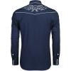 imageCOOFANDY Mens Western Cowboy Shirt Long Sleeve Embroidered Shirt Slim Fit Cotton Casual Button Down ShirtBlue