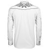 imageCOOFANDY Mens Western Cowboy Shirt Long Sleeve Embroidered Shirt Slim Fit Cotton Casual Button Down ShirtWhite