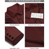 imageCOOFANDY Mens Western Cowboy Shirt Long Sleeve Embroidered Shirt Slim Fit Cotton Casual Button Down ShirtWine Red