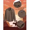 imageCOOFANDY Mens Western Cowboy Shirts Long Sleeve Cotton Casual Button Down Work Shirt with PocketsBrown  Black