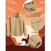 imageCOOFANDY Mens Western Cowboy Shirts Long Sleeve Cotton Casual Button Down Work Shirt with PocketsKhakitan