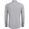 imageCOOFANDY Mens Western Cowboy Shirts Long Sleeve Cotton Casual Button Down Work Shirt with PocketsLight Grey