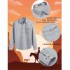 imageCOOFANDY Mens Western Cowboy Shirts Long Sleeve Cotton Casual Button Down Work Shirt with PocketsLight Grey