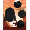 imageCOOFANDY Mens Western Cowboy Shirts Long Sleeve Cotton Casual Button Down Work Shirt with PocketsSolid Black