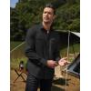 imageCOOFANDY Mens Western Cowboy Shirts Long Sleeve Cotton Casual Button Down Work Shirt with PocketsSolid Black