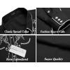 imageCOOFANDY Mens Western Cowboy Shirts Long Sleeve Embroidered Shirt Slim Fit Casual Button Down ShirtsBlack