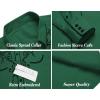 imageCOOFANDY Mens Western Cowboy Shirts Long Sleeve Embroidered Shirt Slim Fit Casual Button Down ShirtsDark Green