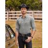 imageCOOFANDY Mens Western Cowboy Shirts Long Sleeve Embroidered Shirt Slim Fit Casual Button Down ShirtsGrey