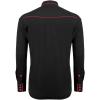 imageCOOFANDY Mens Western Cowboy Shirts Long Sleeve Embroidered Shirt Slim Fit Casual Button Down ShirtsRedblack