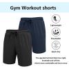 imageCOOFANDY Mens Workout Gym Shorts Mesh Athletic Shorts Lightweight Quick Dry Training Short Pants with PocketsBlackNavy Blue