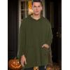 imageCOOFANDY Unisex Casual Hooded Poncho Cape Cloak Fashion Coat Hoodie Pullover with PocketArmy Green