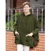 imageCOOFANDY Unisex Casual Hooded Poncho Cape Cloak Fashion Coat Hoodie Pullover with PocketArmy Green