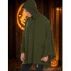 imageCOOFANDY Unisex Casual Hooded Poncho Cape Cloak Fashion Coat Hoodie Pullover with PocketArmy Green