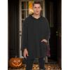 imageCOOFANDY Unisex Casual Hooded Poncho Cape Cloak Fashion Coat Hoodie Pullover with PocketBlack