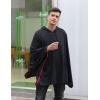 imageCOOFANDY Unisex Casual Hooded Poncho Cape Cloak Fashion Coat Hoodie Pullover with PocketBlack