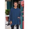 imageCOOFANDY Unisex Casual Hooded Poncho Cape Cloak Fashion Coat Hoodie Pullover with PocketDark Blue