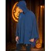 imageCOOFANDY Unisex Casual Hooded Poncho Cape Cloak Fashion Coat Hoodie Pullover with PocketDark Blue