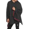 imageCOOFANDY Unisex Casual Hooded Poncho Cape Cloak Fashion Coat Hoodie Pullover with PocketDark Grey