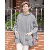 imageCOOFANDY Unisex Casual Hooded Poncho Cape Cloak Fashion Coat Hoodie Pullover with PocketGrey
