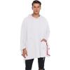 imageCOOFANDY Unisex Casual Hooded Poncho Cape Cloak Fashion Coat Hoodie Pullover with PocketWhite