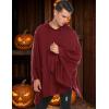 imageCOOFANDY Unisex Casual Hooded Poncho Cape Cloak Fashion Coat Hoodie Pullover with PocketWine Red