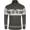 imageCOOFANDY Mens Christmas Sweater Ugly Knitted Xmas Sweaters Casual Snowflake Pullover KnitwearDark Grey