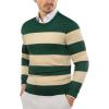 Green/Apricot Stripe