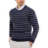 Horizontal Stripes White & Navy Blue