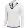 White & Navy Blue Red Stripe