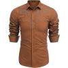 imageCOOFANDY Mens Western Cowboy Shirts Long Sleeve Embroidered Shirt Slim Fit Casual Button Down ShirtsBr2