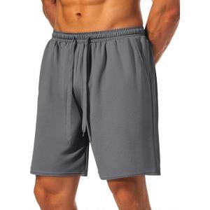 imageCOOFANDY Mens Workout Gym Shorts Mesh Athletic Shorts Lightweight Quick Dry Training Short Pants with PocketsDark Grey1 Pack of 1