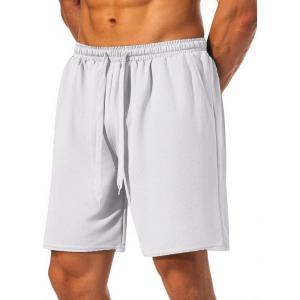 imageCOOFANDY Mens Workout Gym Shorts Mesh Athletic Shorts Lightweight Quick Dry Training Short Pants with PocketsWhite1 Pack of 1