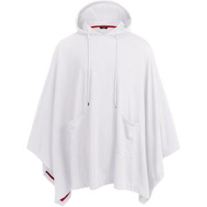 imageCOOFANDY Unisex Casual Hooded Poncho Cape Cloak Fashion Coat Hoodie Pullover with PocketWhite