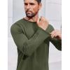 imageCOOFANDY Long Sleeve Shirts for Men Moisture Wicking Activewear TShirts Sun Protection ShirtsArmy Green