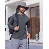 imageCOOFANDY Long Sleeve Shirts for Men Moisture Wicking Activewear TShirts Sun Protection ShirtsDark Grey