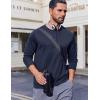 imageCOOFANDY Long Sleeve Shirts for Men Moisture Wicking Activewear TShirts Sun Protection ShirtsNavy Blue