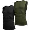 imageCOOFANDY Men Workout Tank Top 2 Pack Gym Bodybuilding Sleeveless Muscle T ShirtsBlackArmy Green2pcs