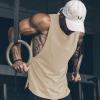 imageCOOFANDY Men Workout Tank Top 2 Pack Gym Bodybuilding Sleeveless Muscle T ShirtsBlackLight Khaki2pcs