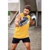 imageCOOFANDY Men Workout Tank Top 2 Pack Gym Bodybuilding Sleeveless Muscle T ShirtsBlueyellow