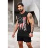 imageCOOFANDY Men Workout Tank Top 2 Pack Gym Bodybuilding Sleeveless Muscle T ShirtsUsa Flag 02